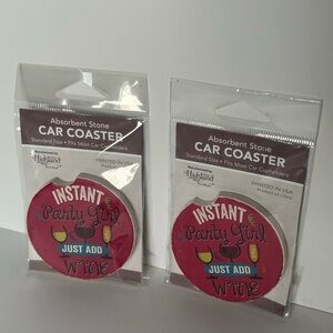 Instant Party Girl Car Coaster Set